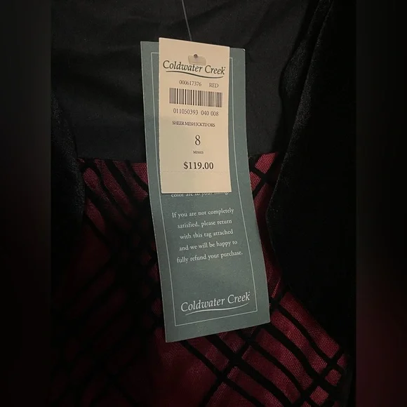 NWT Coldwater Creek Sheer Mesh Jacketed Dress Sz 8 - Picture 12 of 16